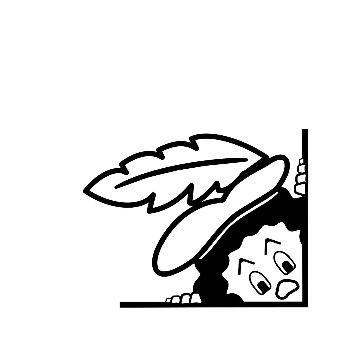 Statische raamsticker | Gluurpiet hoek