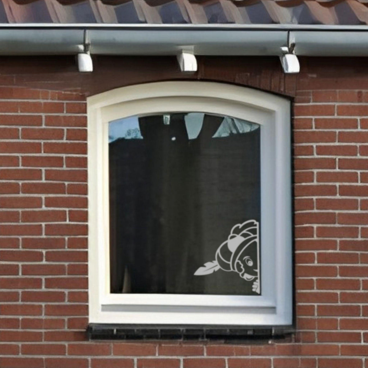 Raamsticker statisch  | Gluurpiet zijkant