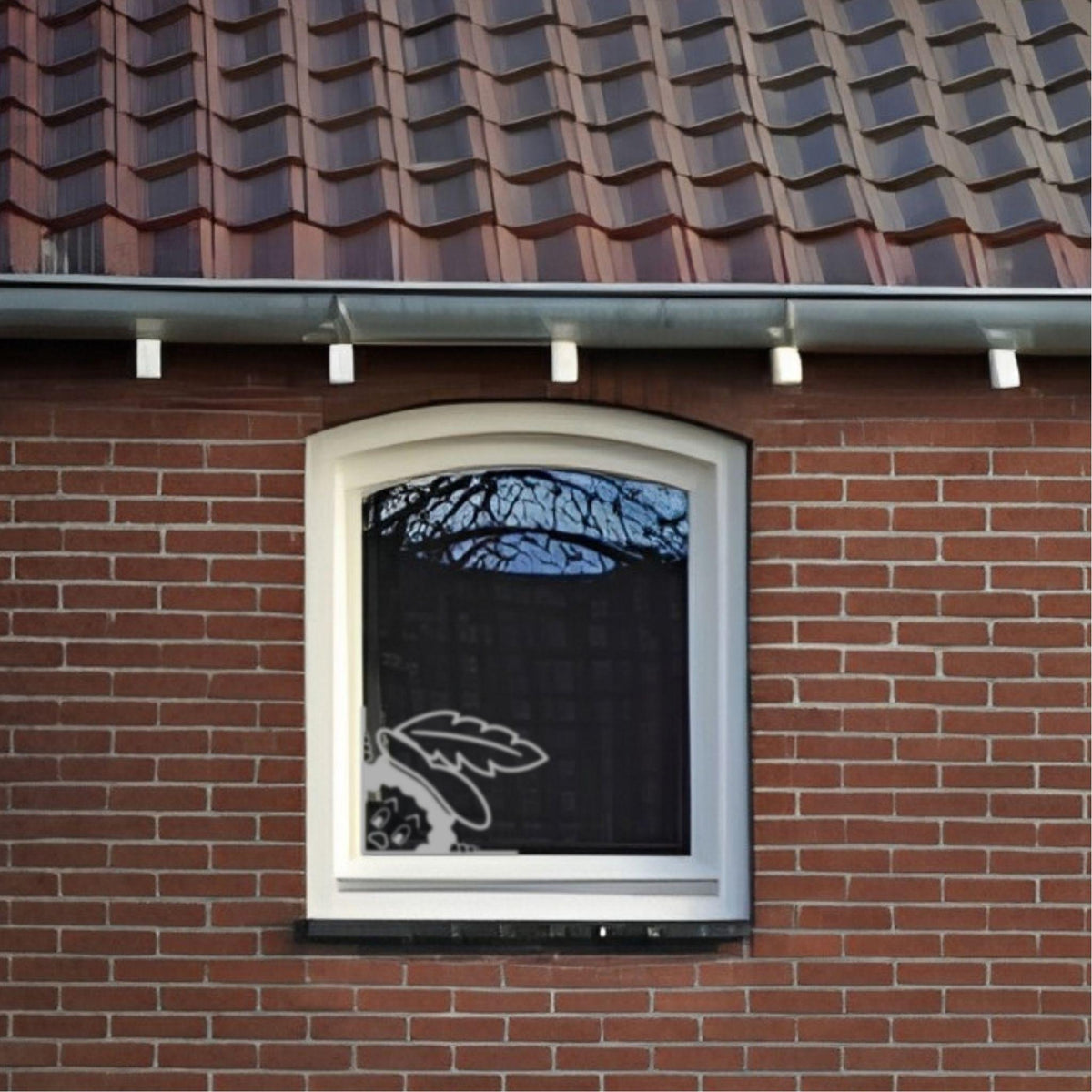 Statische raamsticker | Gluurpiet hoek