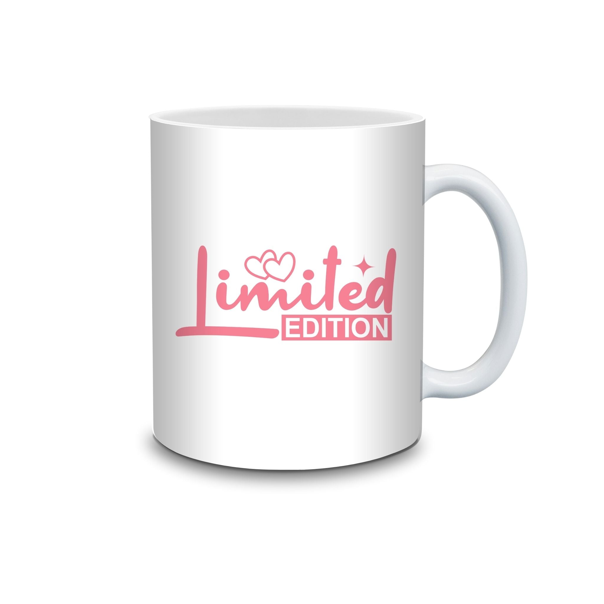 Witte mok met roze oor en roze binnenkant – Limited Edition design van Studio DSigns