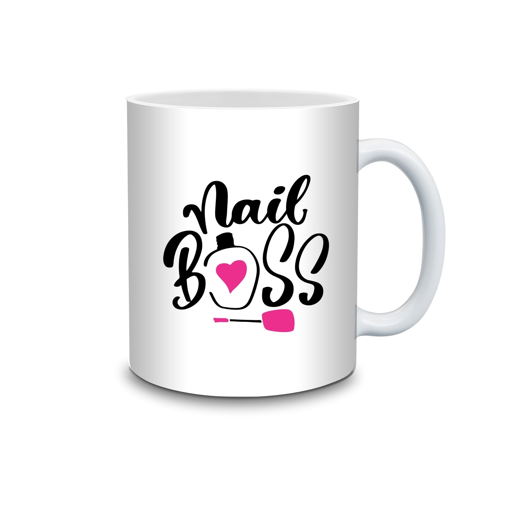 Witte mok met tekst voor nagelstylist – gepersonaliseerd cadeau van Studio DSigns