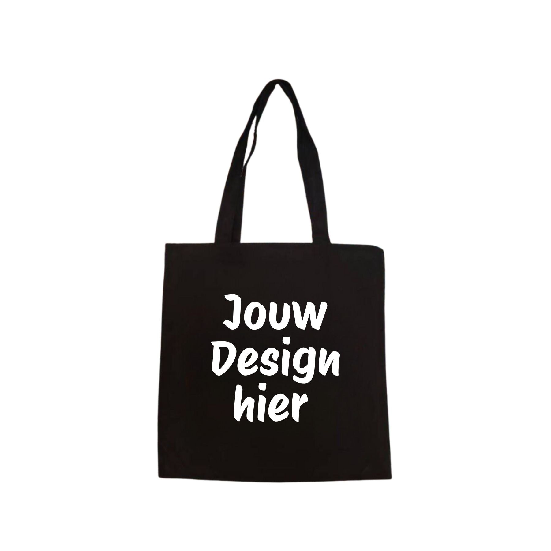 Zwarte katoenen tote bag – geschikt voor personalisatie | Studio DSigns